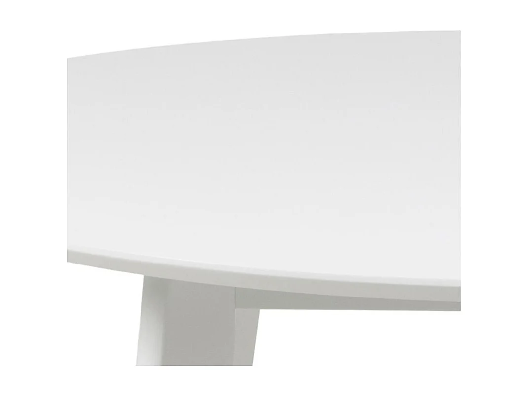 Roxby Table à manger Ø105 cm, blanc.