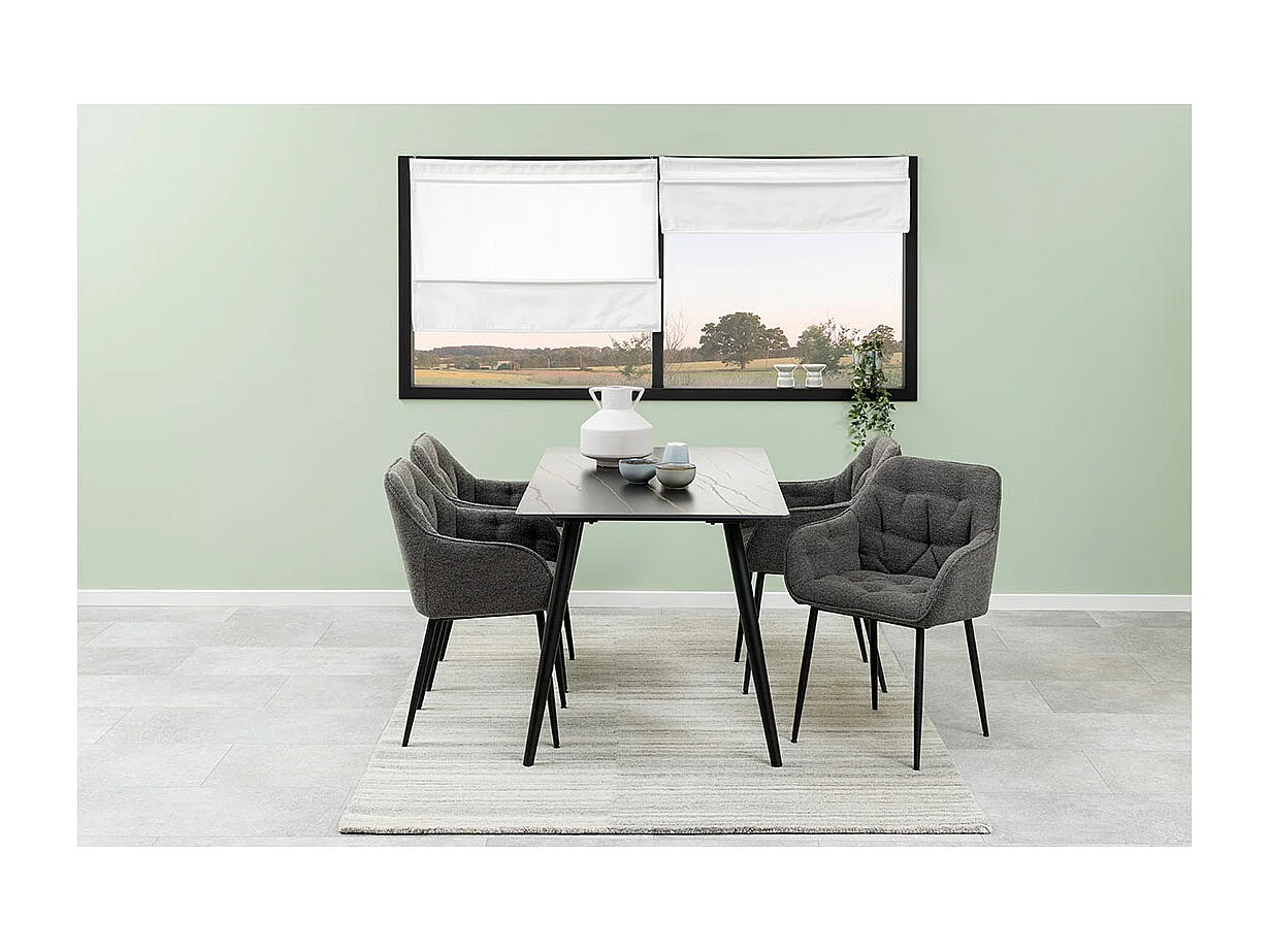 Wicklow table de salle à manger 80x140cm noire.