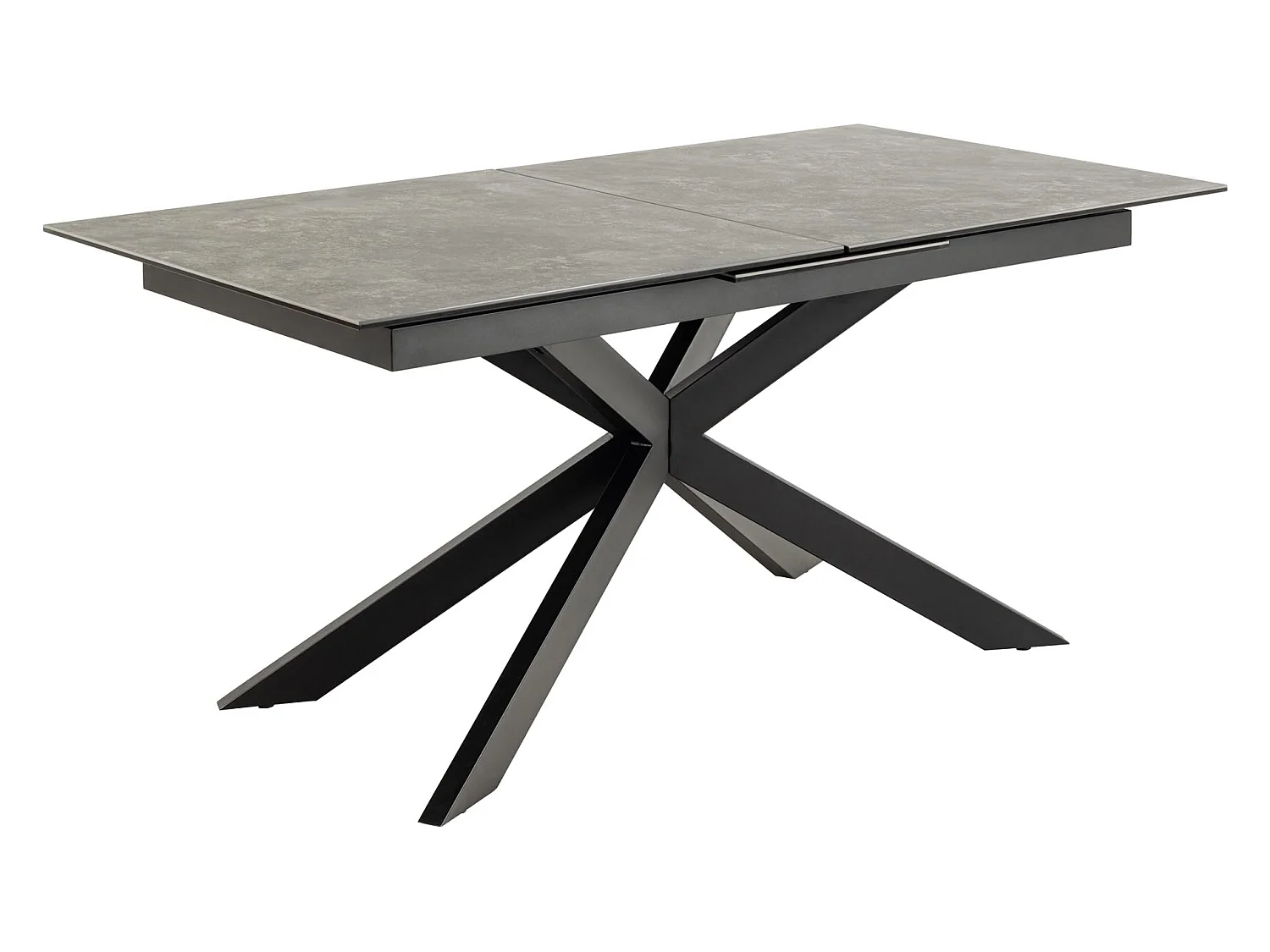 Irwine table de salle à manger 90x168/210cm avec 1 plateau supplémentaires noir.