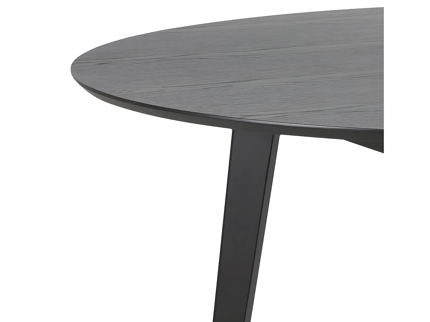 Roxby Table de salle à manger Ø140 cm, noir.