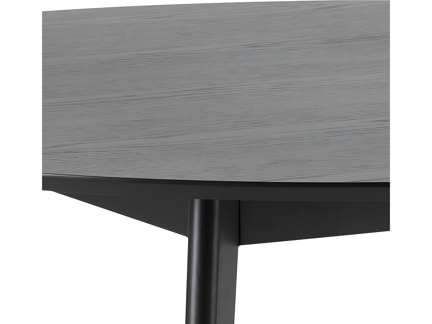 Roxby Table de salle à manger Ø140 cm, noir.