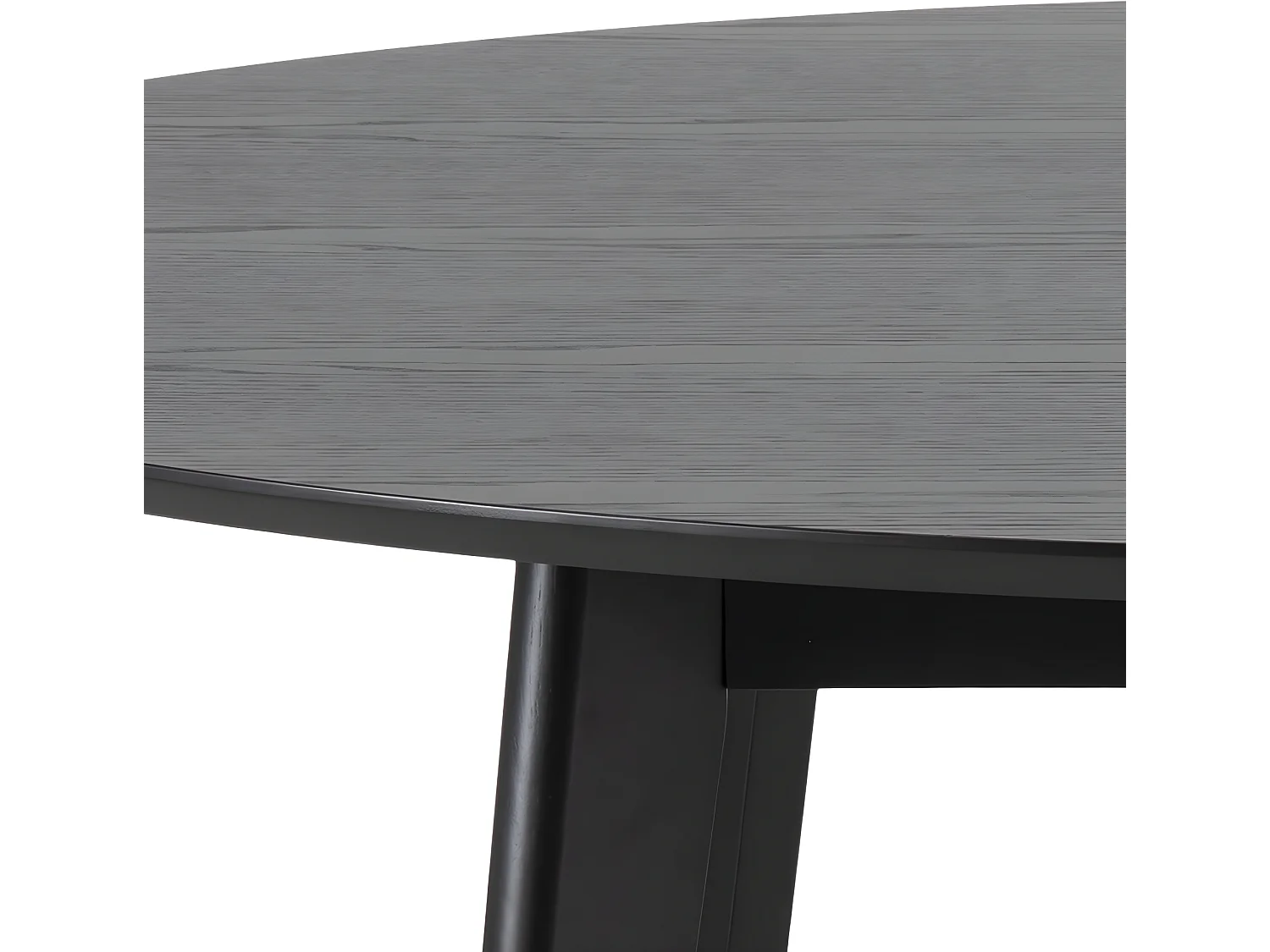 Roxby Table de salle à manger Ø140 cm, noir.