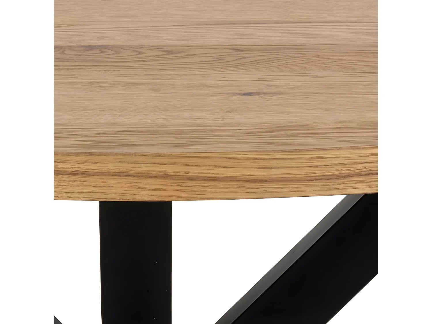 Heaven Table de salle à manger diamètre 120 cm, naturel, noir.