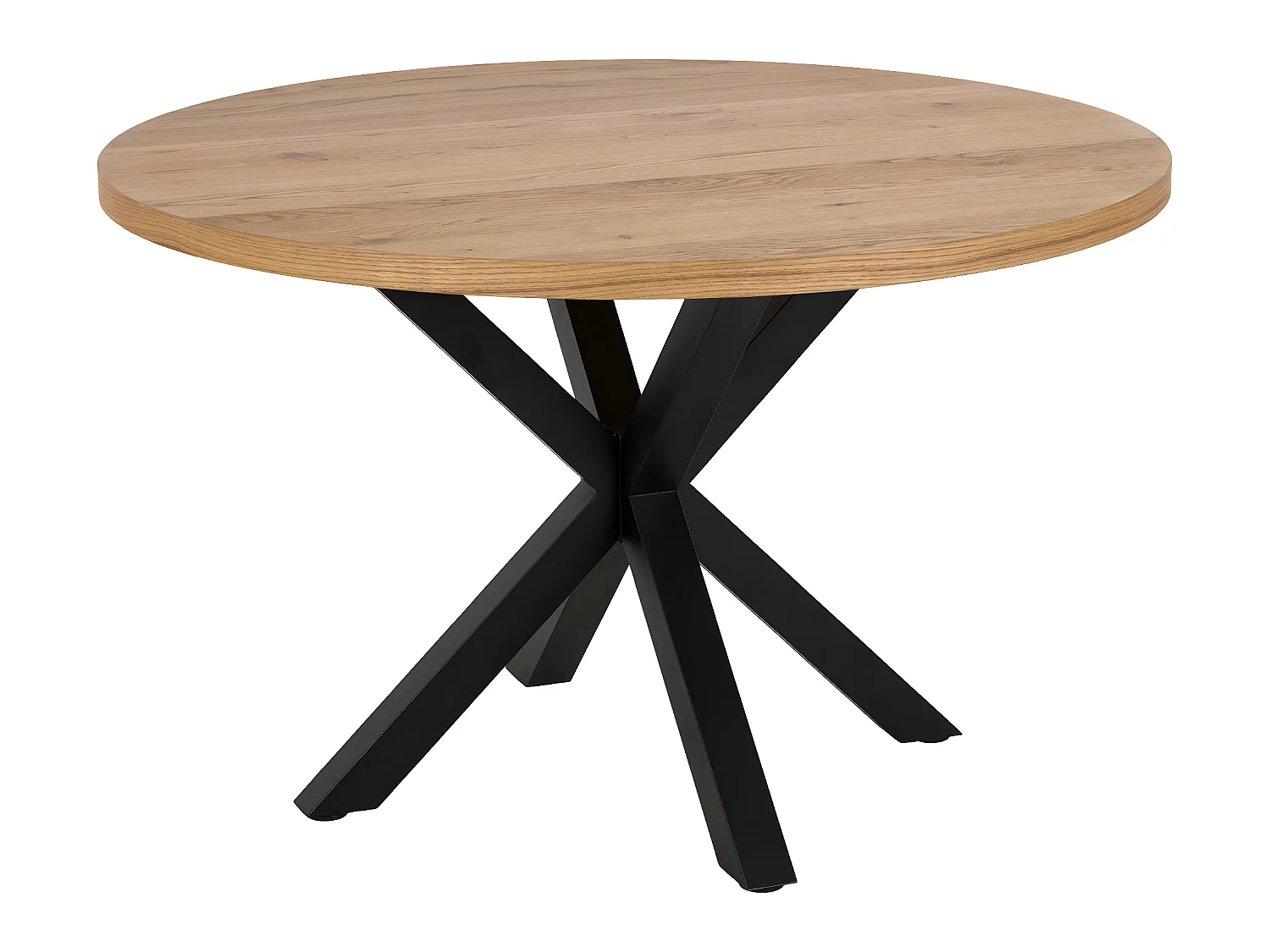 Heata eetkamertafel Ø 120 cm naturel, zwart.