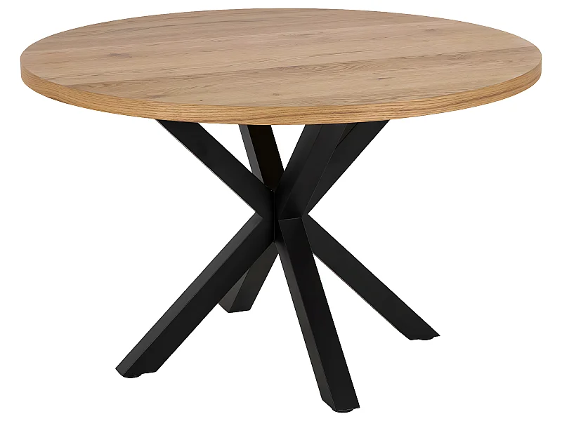 Heata eetkamertafel Ø 120 cm naturel, zwart.