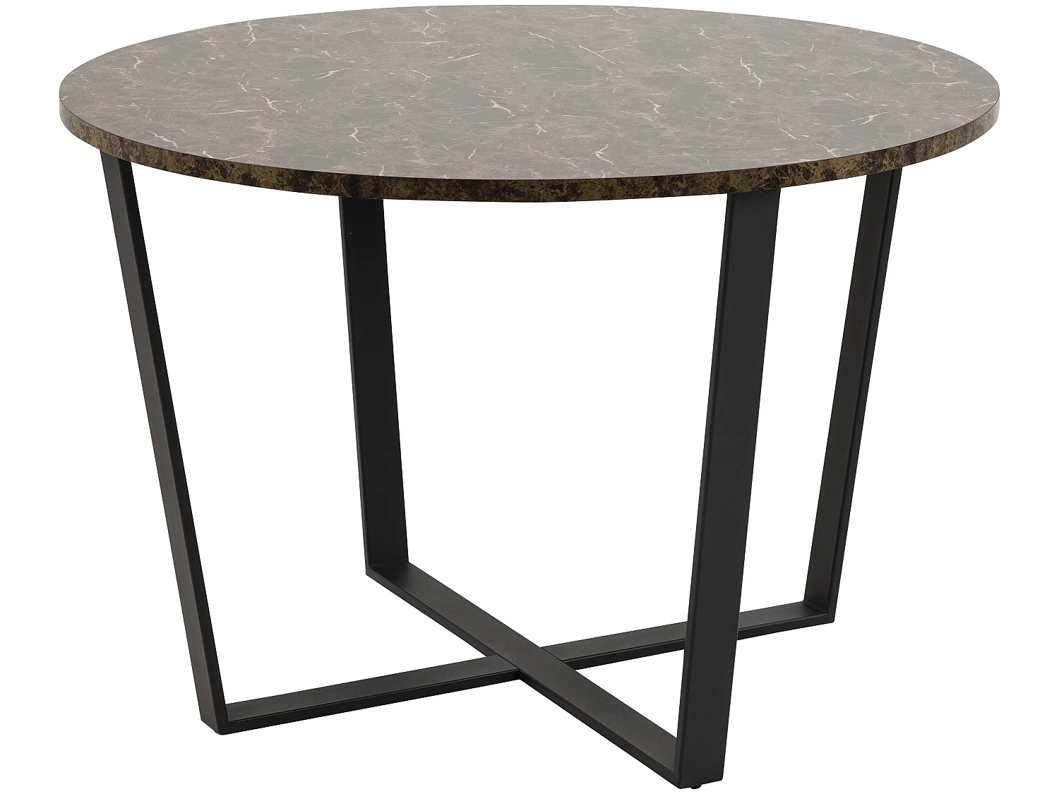 Amst eetkamertafel marmer print bruin.