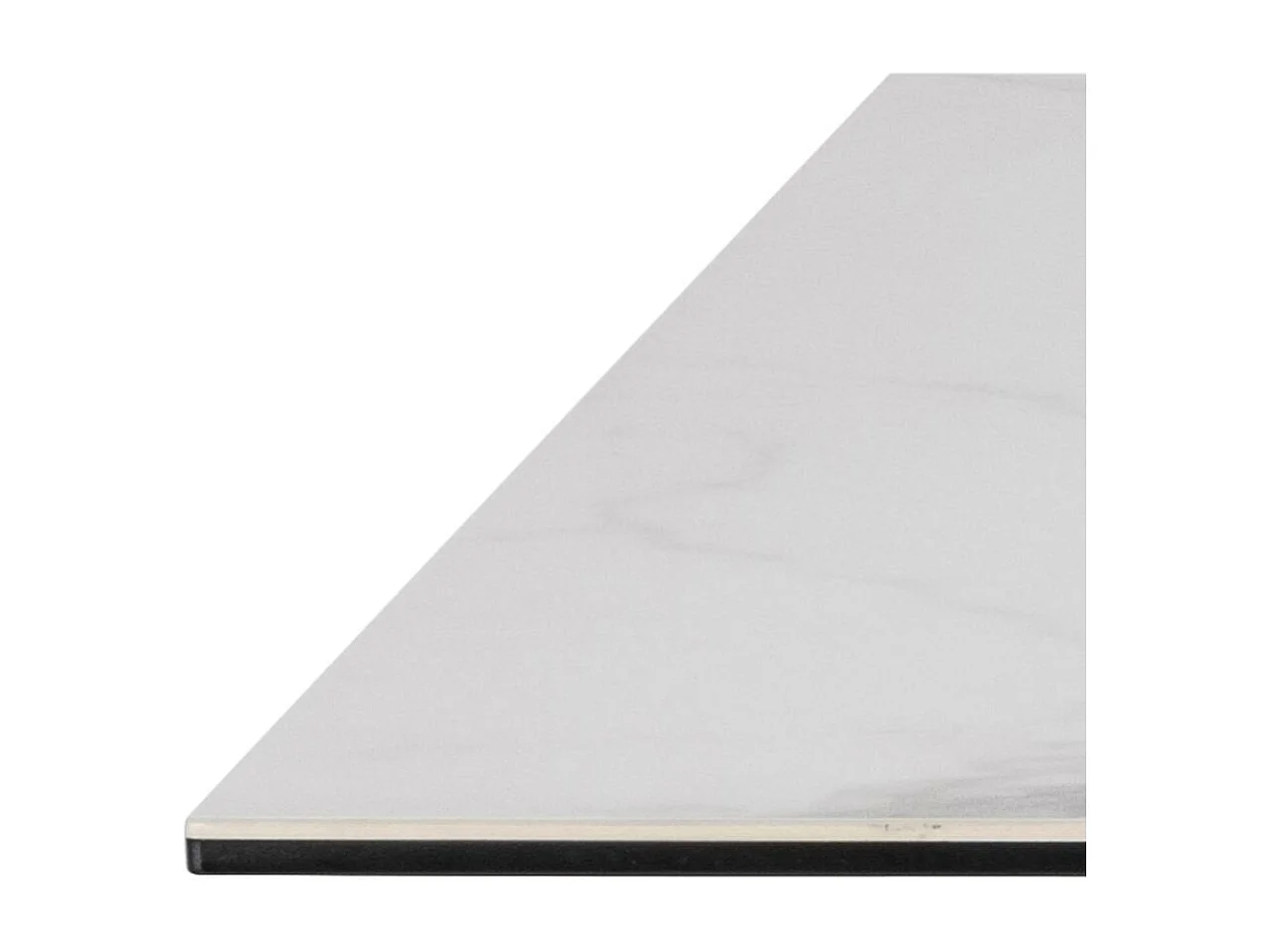 Heaven Table de salle à manger 160 cm, verre, céramique, blanc.