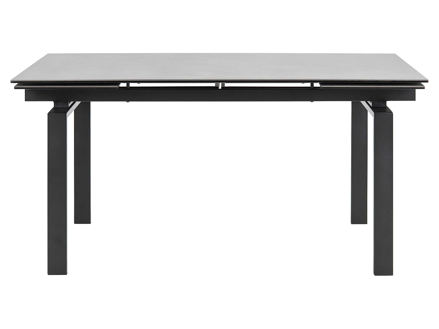 Hummar Table de salle à manger 160/240 cm avec 2 plateaux supplémentaires, noir.
