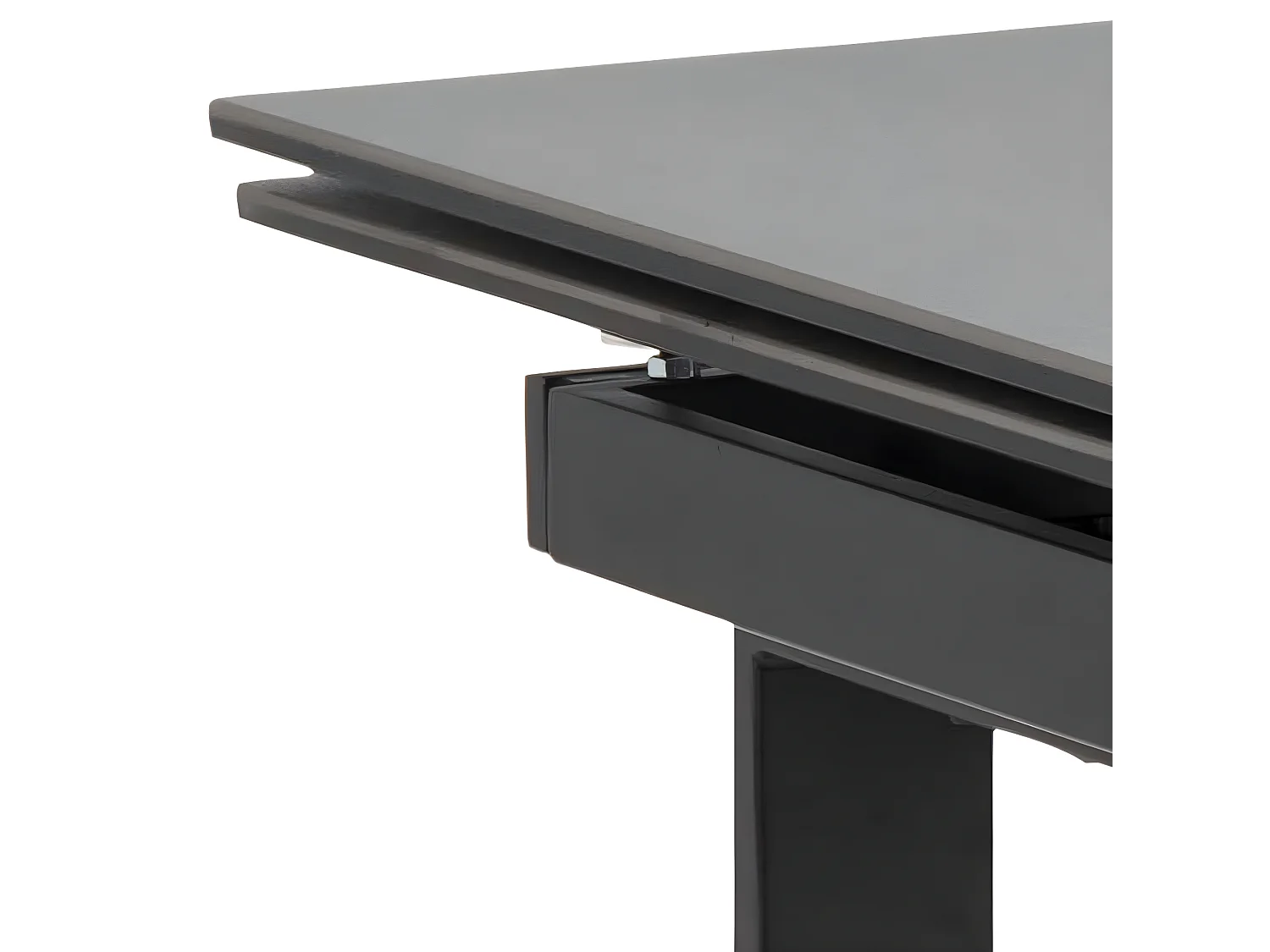 Hummar Table de salle à manger 160/240 cm avec 2 plateaux supplémentaires, noir.