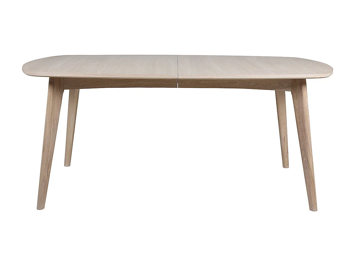 Marte table de salle à manger 102x180 cm préparé pour rallonges blanc.
