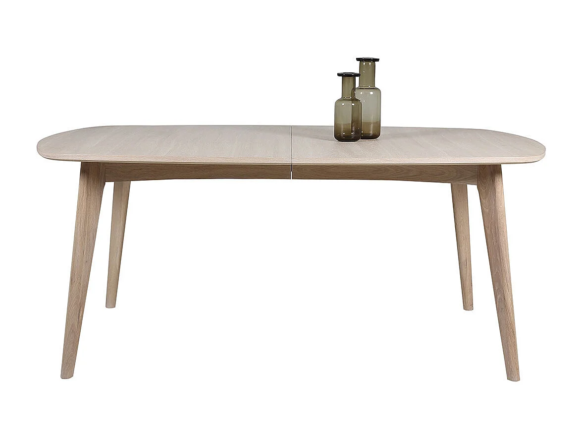 Marte table de salle à manger 102x180 cm préparé pour rallonges blanc.