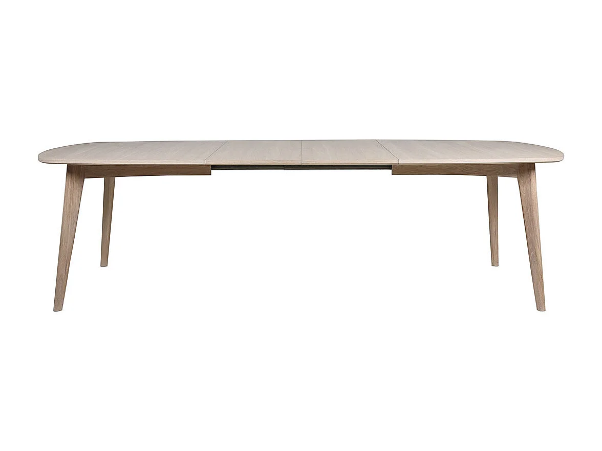 Marte table de salle à manger 102x180 cm préparé pour rallonges blanc.