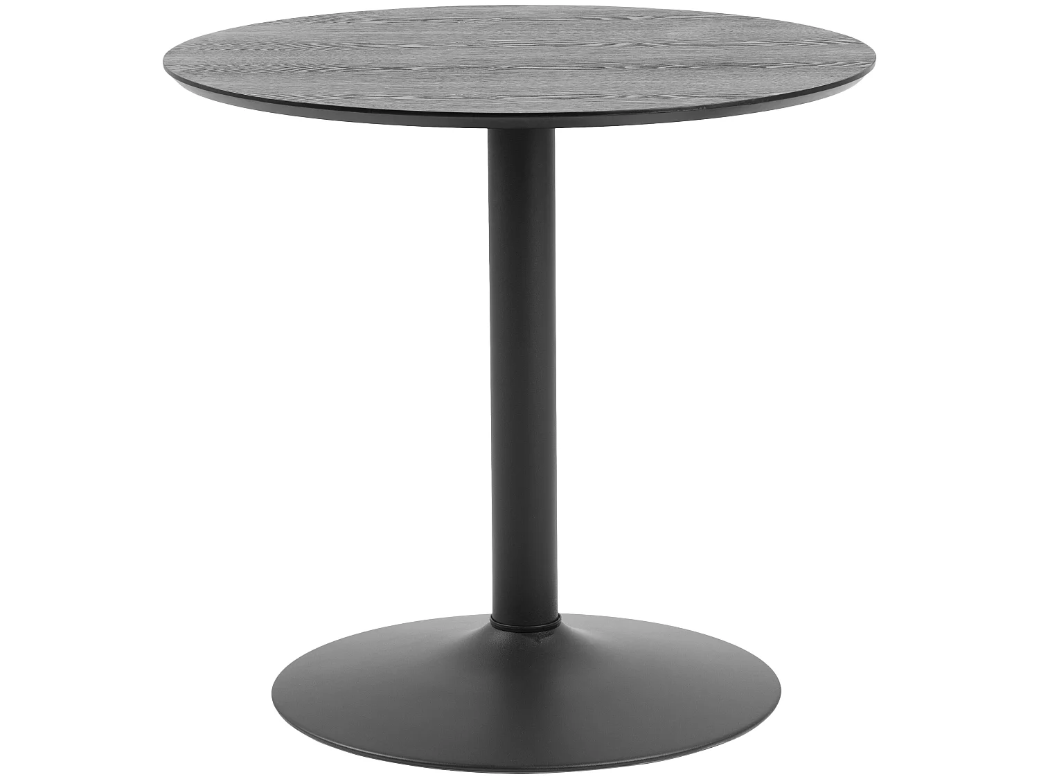 Ibiz Table de bistrot ronde, noir.