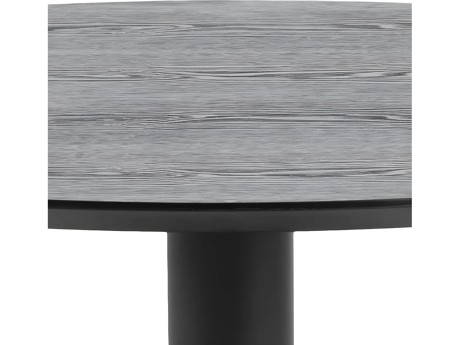 Ibiz Table de bistrot ronde, noir.