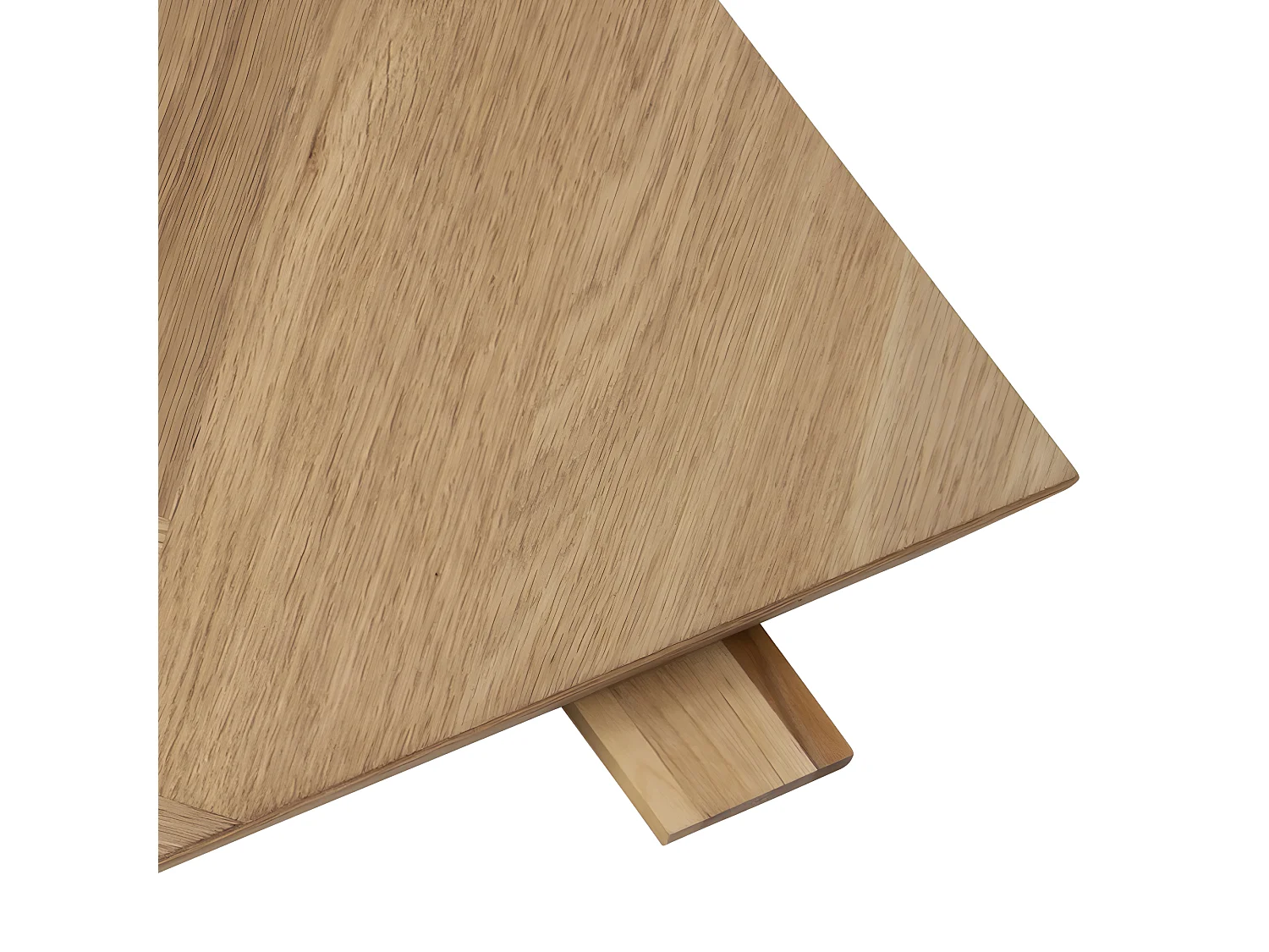 Brips Zusatzplatten für Esstisch 2 stk. 95x45 cm Eiche furniert.