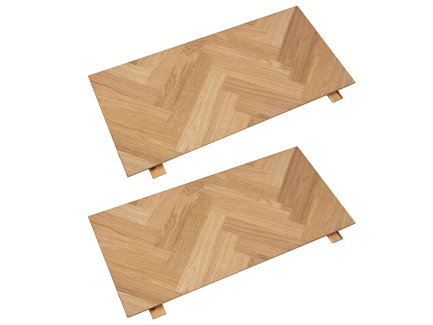 Brips Plateaux supplémentaire de prolongement pour table à manger, 2 pièces 95x45 cm, en plaqué chêne.