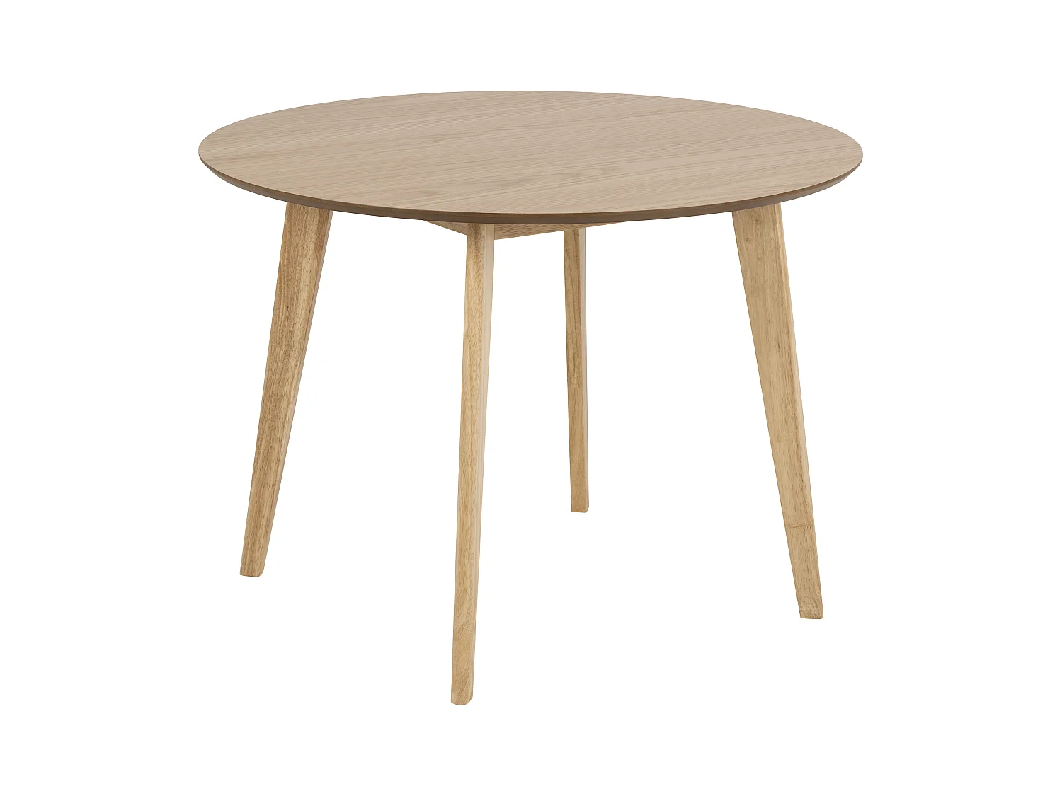 Roxby Table de salle à manger Ø105cm, finition chêne.