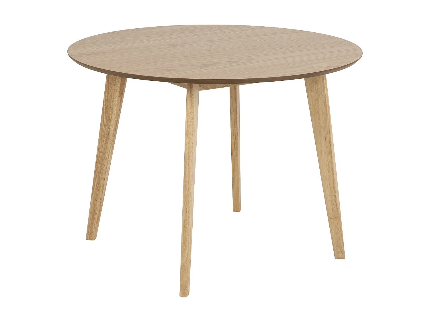 Roxby Table de salle à manger Ø105cm, finition chêne.