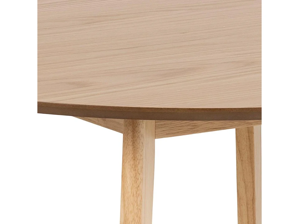 Roxby Table de salle à manger Ø105cm, finition chêne.