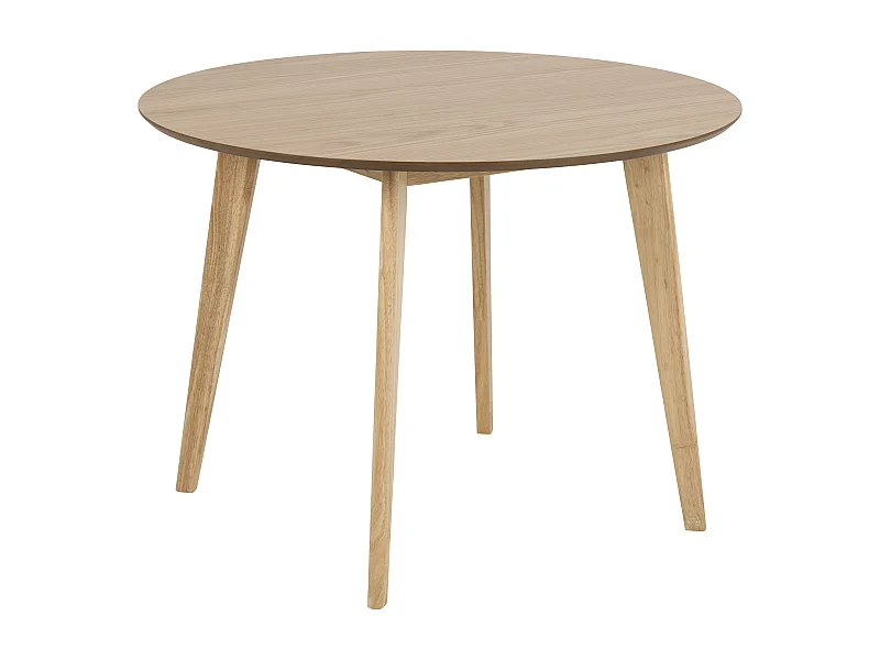 Roxby Table de salle à manger Ø105cm, finition chêne.