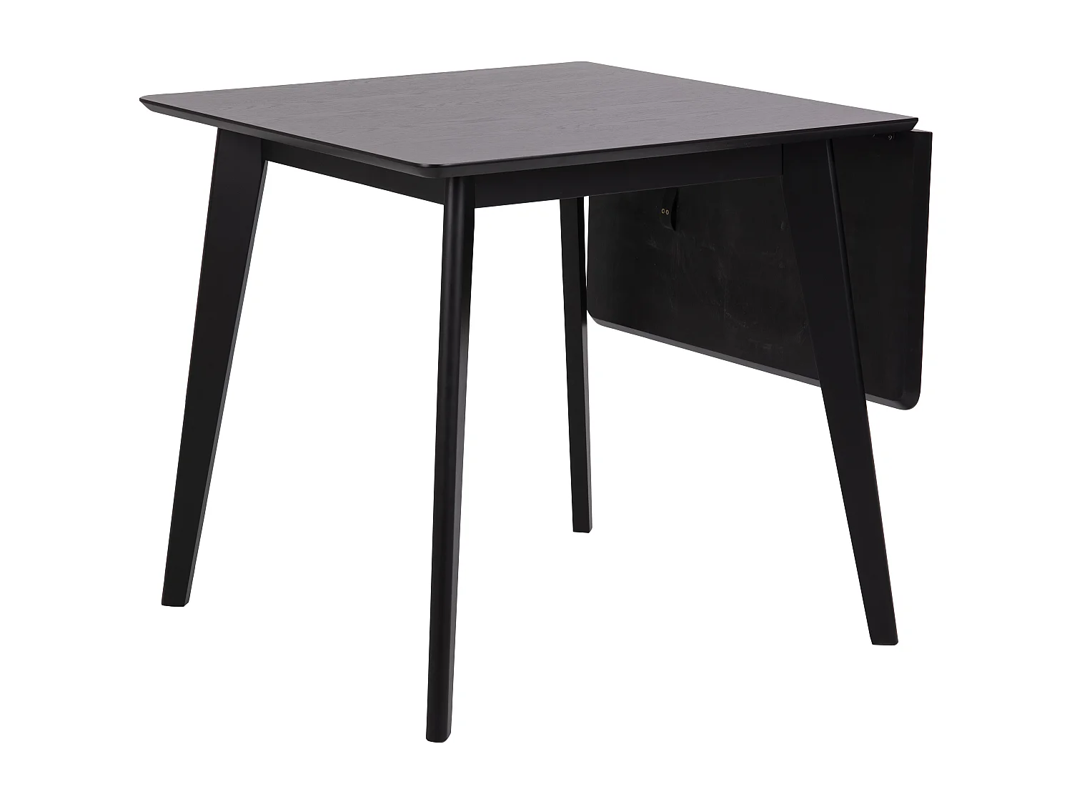 Roxby Table à manger avec 1 plateau supplémentaire de 40 cm, de, noir.