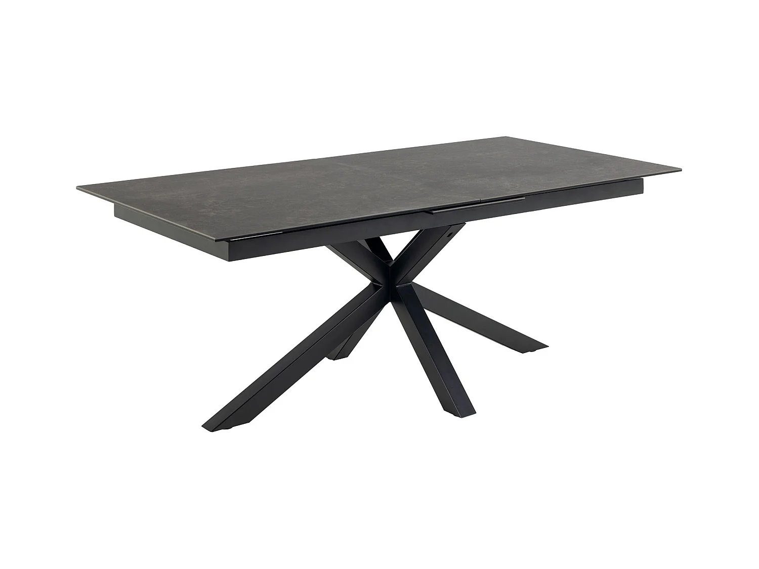 Heaven table de salle à manger 100x200/240cm avec 1 plateau supplémentaires noir.
