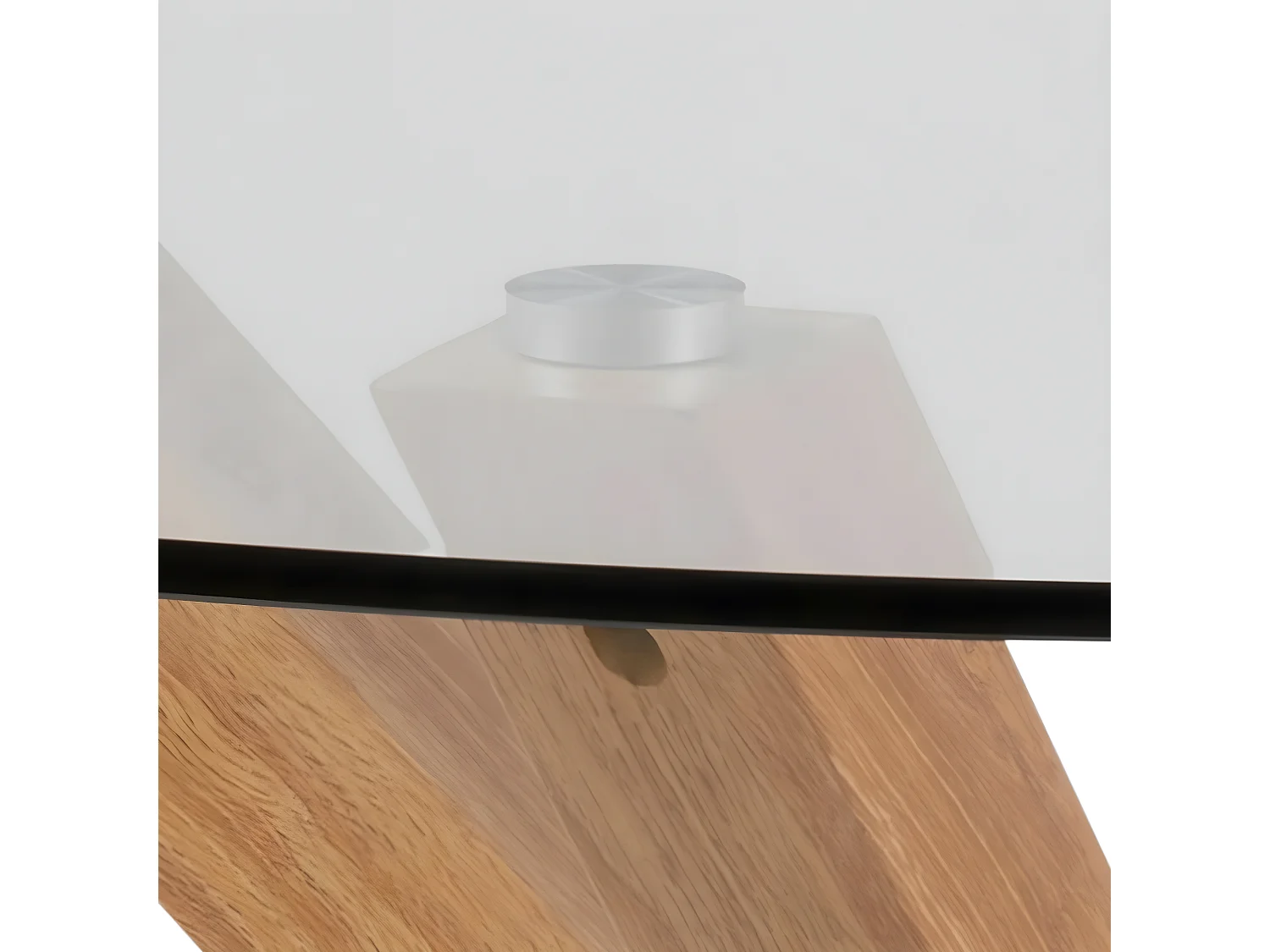 Helium Table de salle à manger en verre.