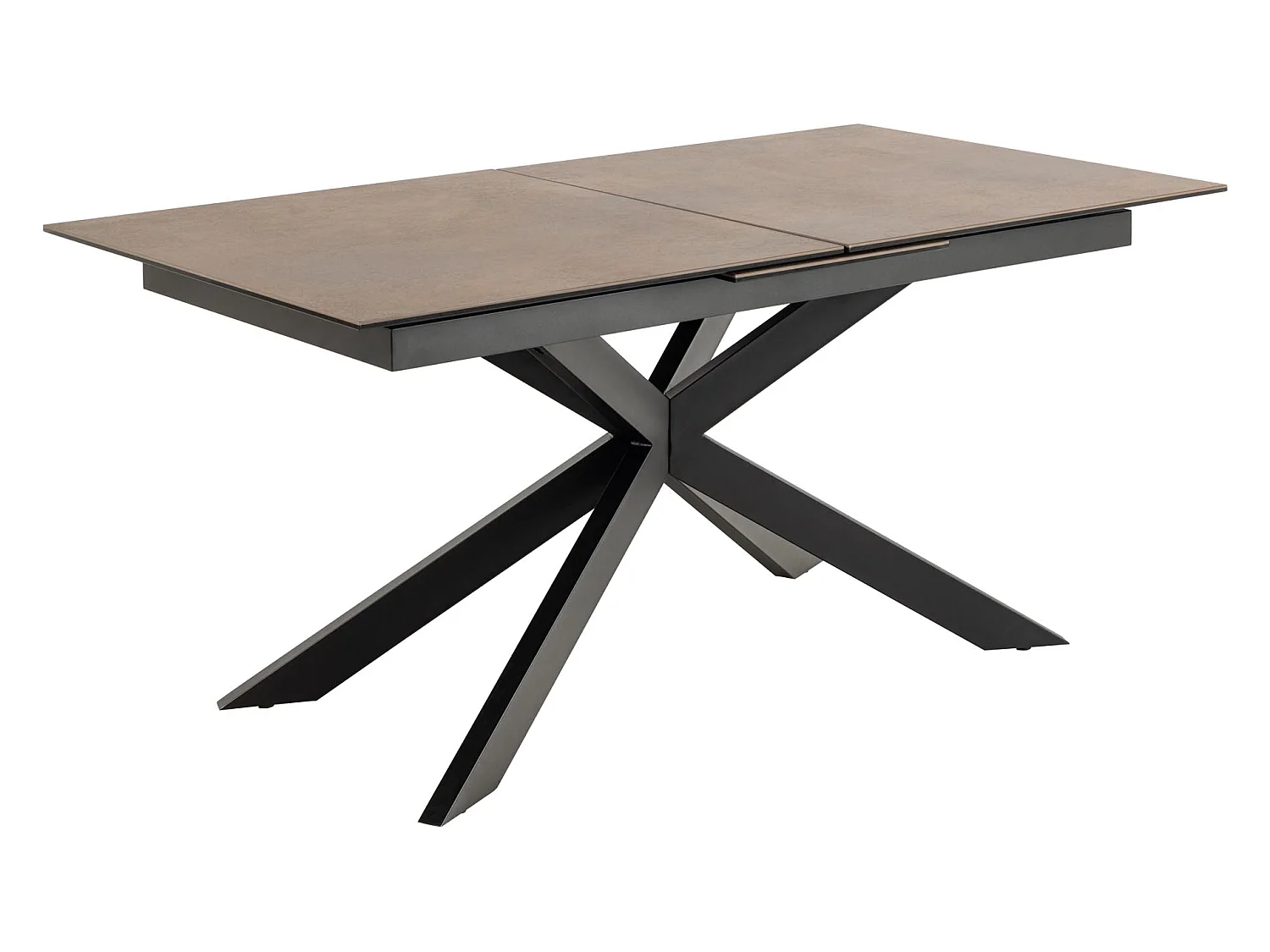 Irwine table de salle à manger 90x168/210cm avec 1 plateau supplémentaires marron.