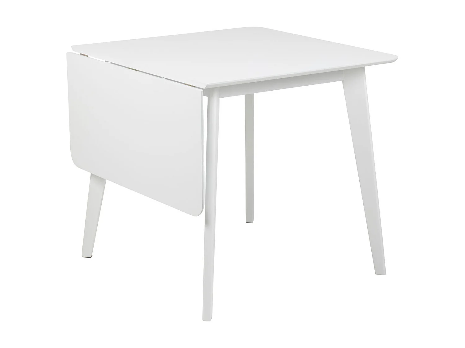 Roxby Table de salle à manger avec, 1 tablette de rangement, supplémentaire, blanc.