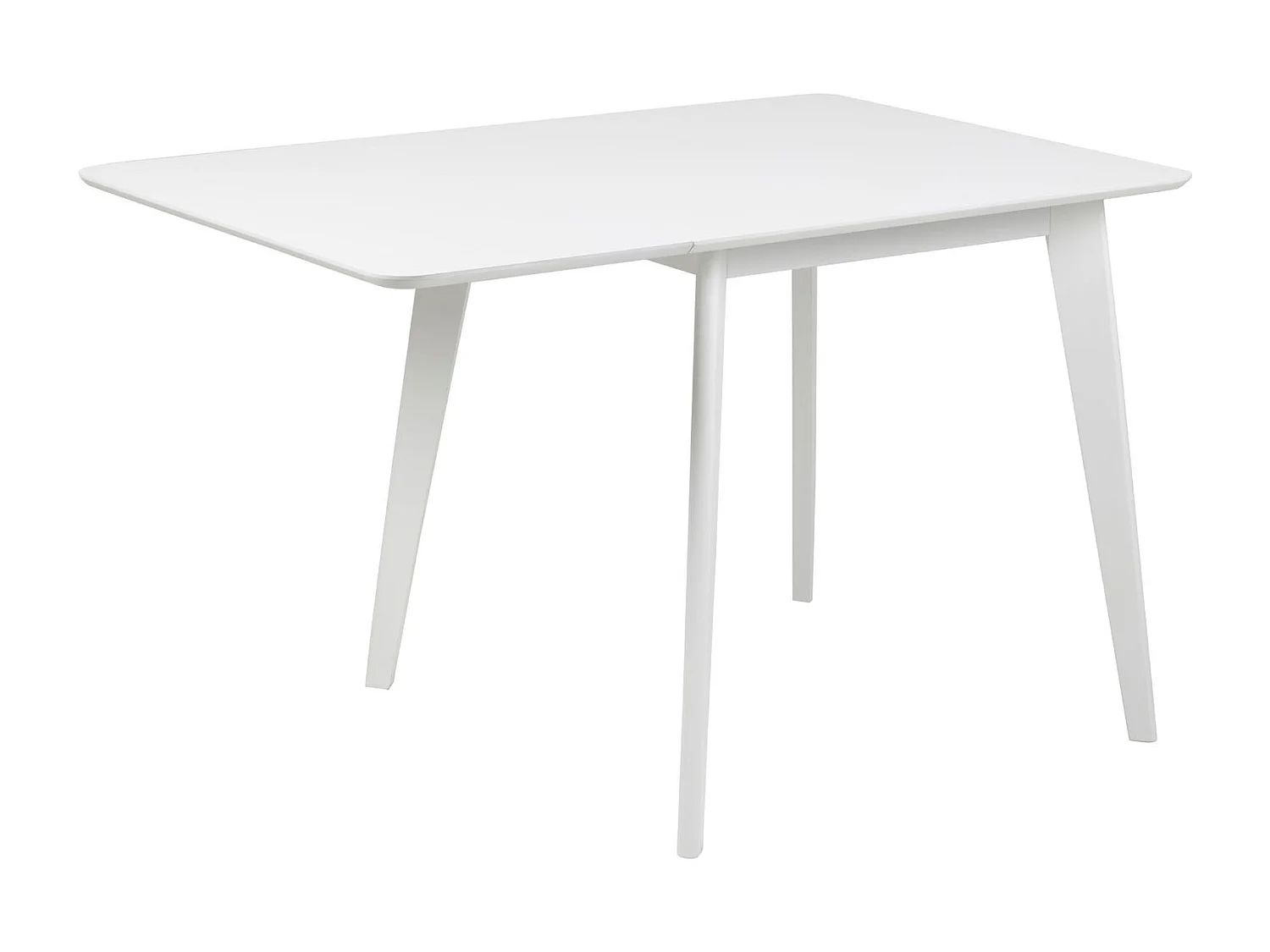 Roxby Table de salle à manger avec, 1 tablette de rangement, supplémentaire, blanc.