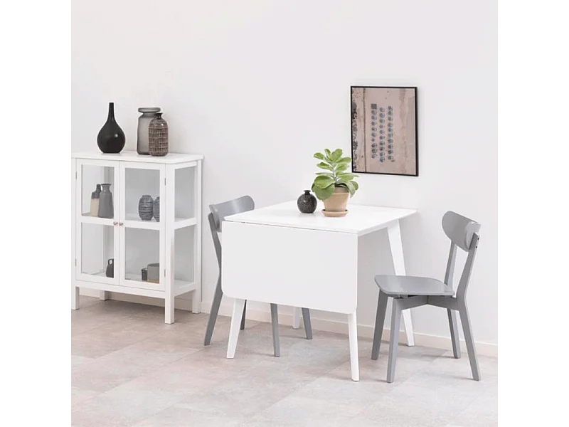 Roxby Esstisch mit 1 zusätzlichen Platte weiß.