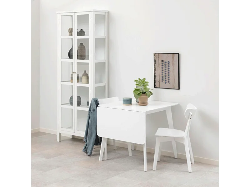 Roxby Esstisch mit 1 zusätzlichen Platte weiß.