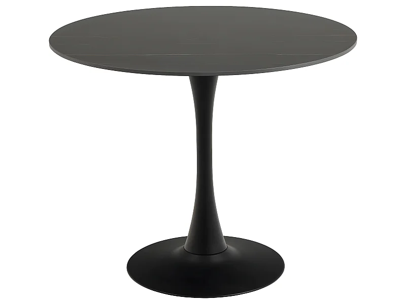 Malta table de salle à manger Ø90cm noir.