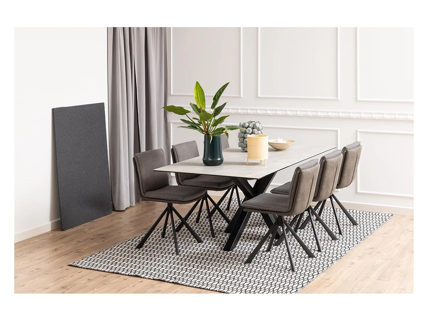 Heaven table de salle à manger 100x200cm gris.