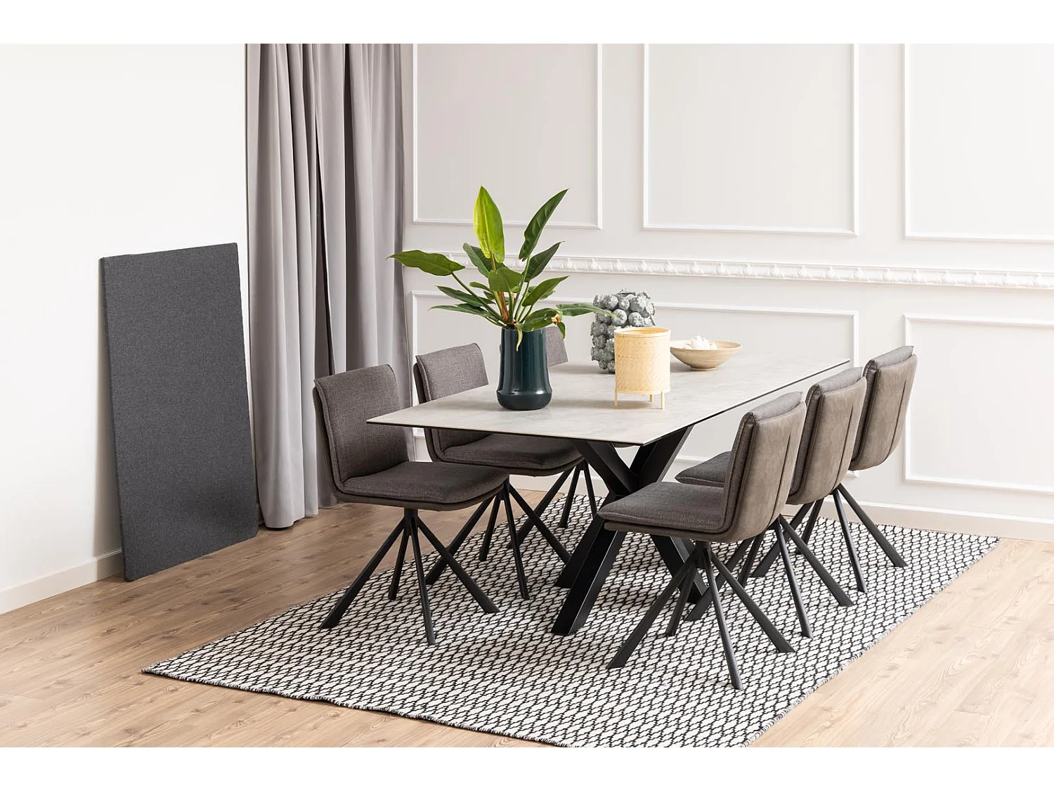 Heaven table de salle à manger 100x200cm gris.