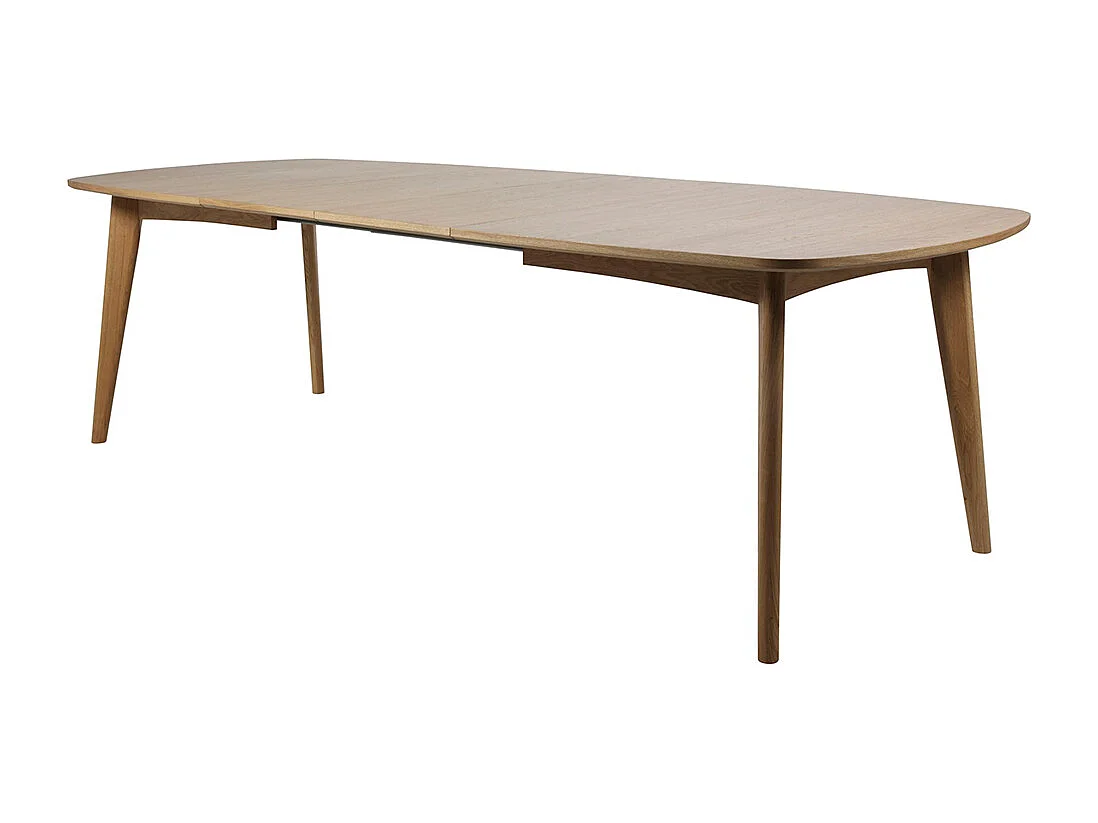 Martha Table de salle à manger avec espace pour 2 plaques supplémentaires, finition chêne délavé.