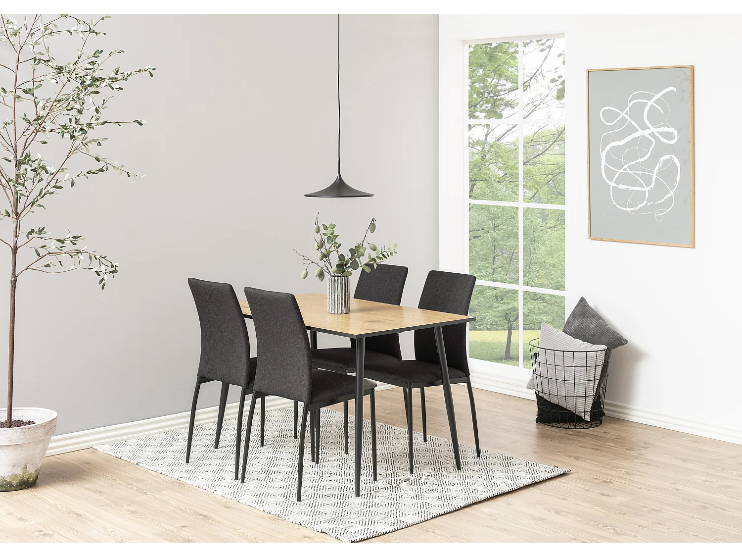 Willy Table à manger en imitation chêne sauvage.