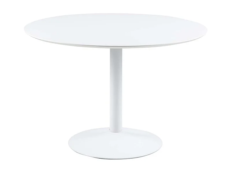 IBIZA Table de salle à manger Ø110 cm, blanc.