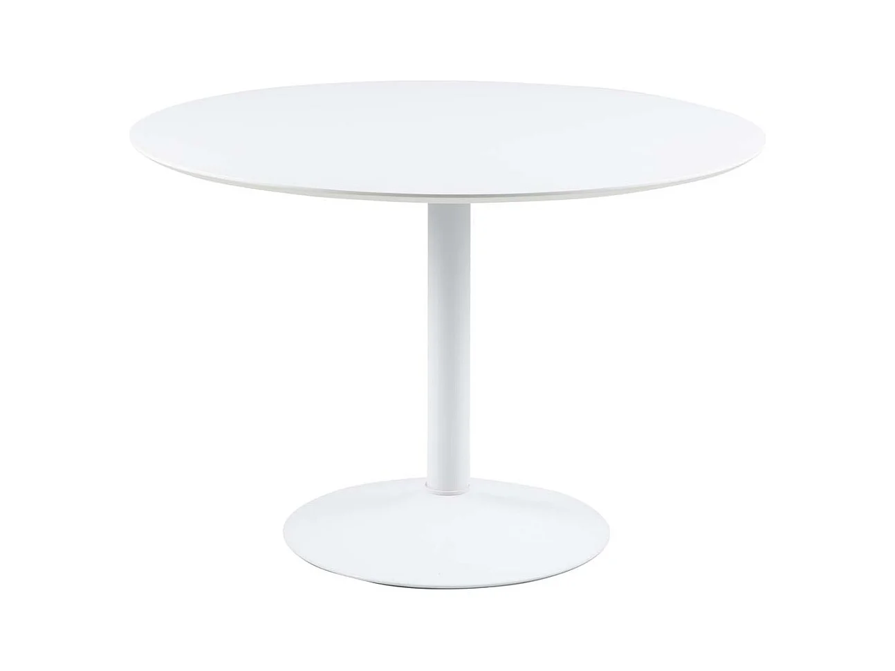 IBIZA Table de salle à manger Ø110 cm, blanc.