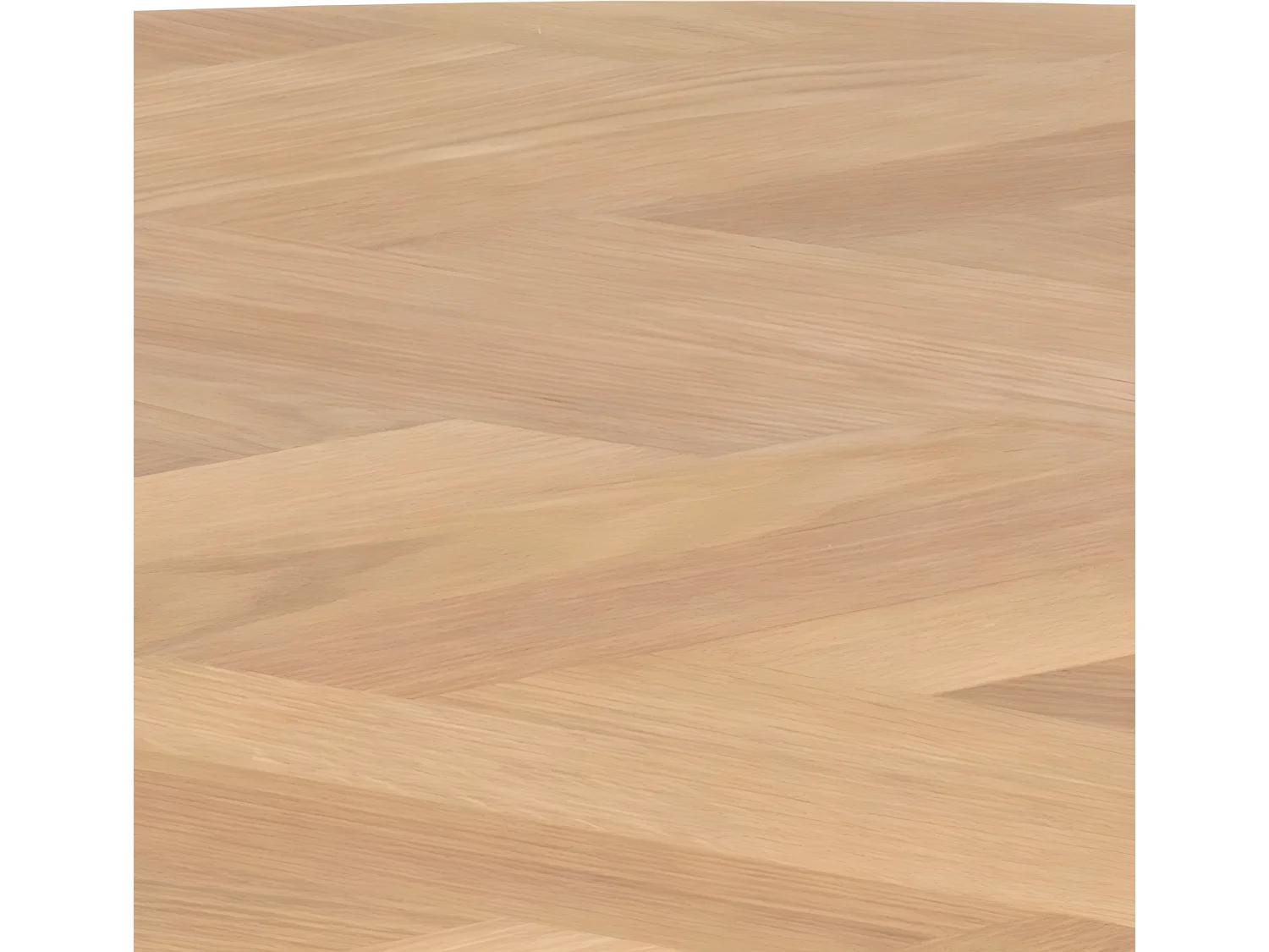 Nagano Table de salle à manger Ø120 cm, motif chevrons de chêne.