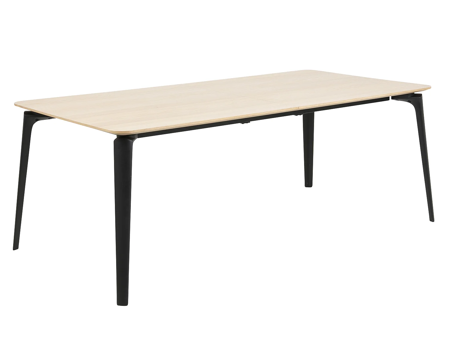 Coy Esstisch 100x200 cm Eiche, schwarz.