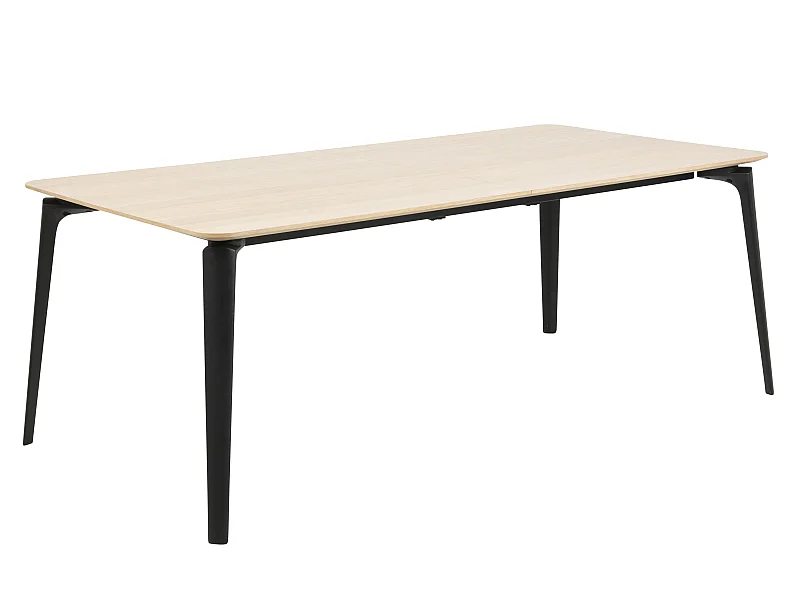 Coy Table de salle à manger 100x200 cm chêne, noir.