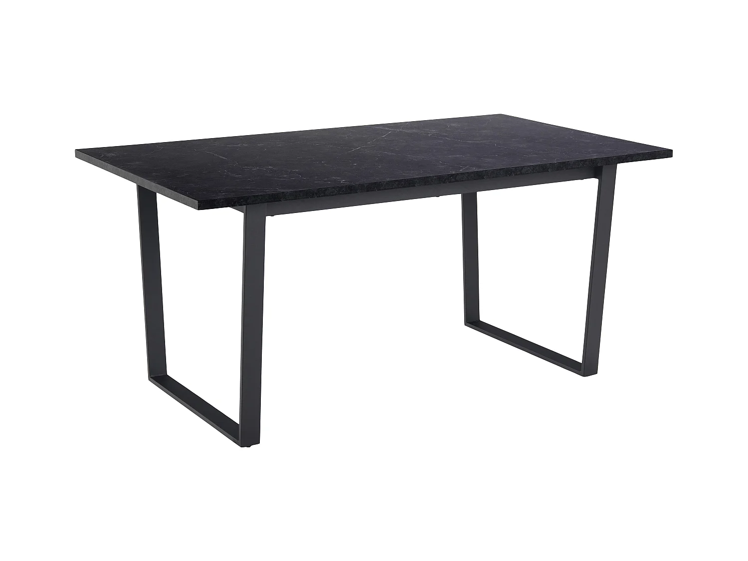 Amble Table de salle à manger 90x160cm impression marbre noir.