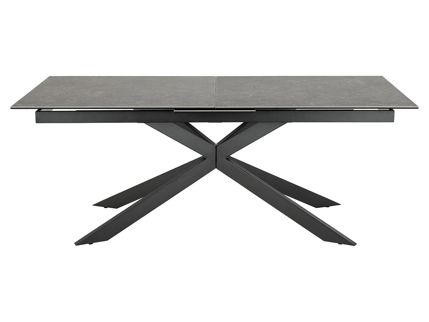 Irwine Esstisch 100x200/240cm mit Auszug schwarz.