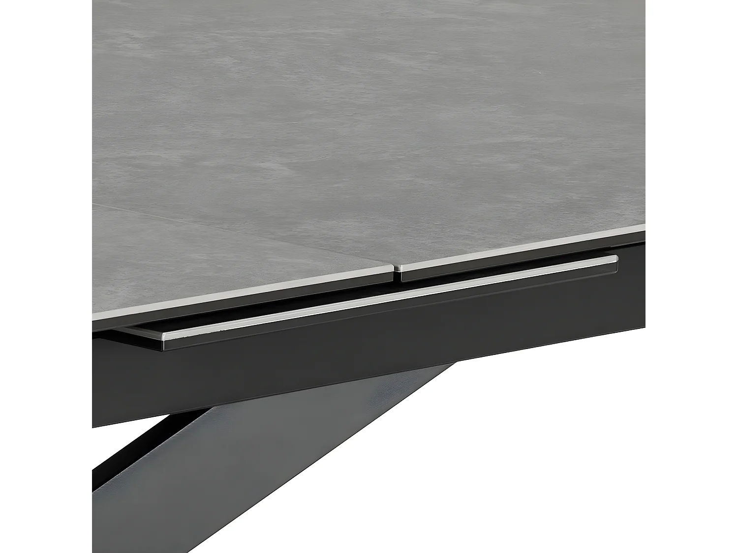 Irwine Esstisch 100x200/240cm mit Auszug schwarz.