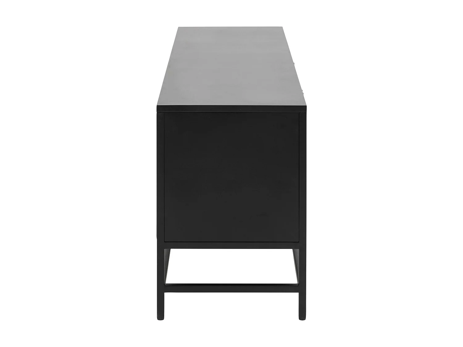 Newcastle Sideboard L160 mit 3 Gittertüren Metall schwarz.