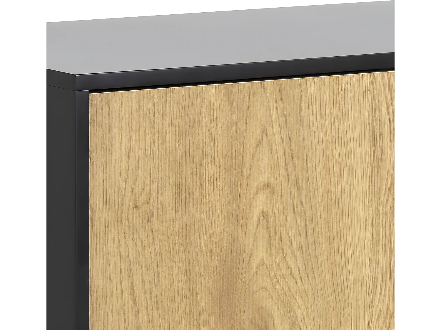 Sea Sideboard 1 Tür und 3 Schubladen, schwarz.