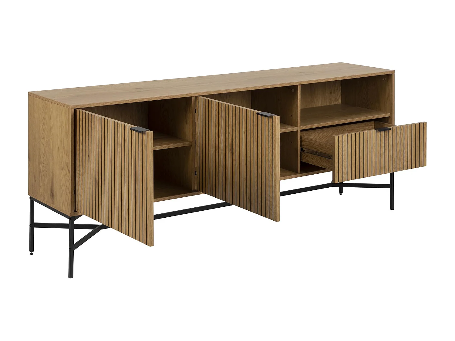 Jason dressoir 2 deuren, 1 lade, 1 plank wild eik decor.