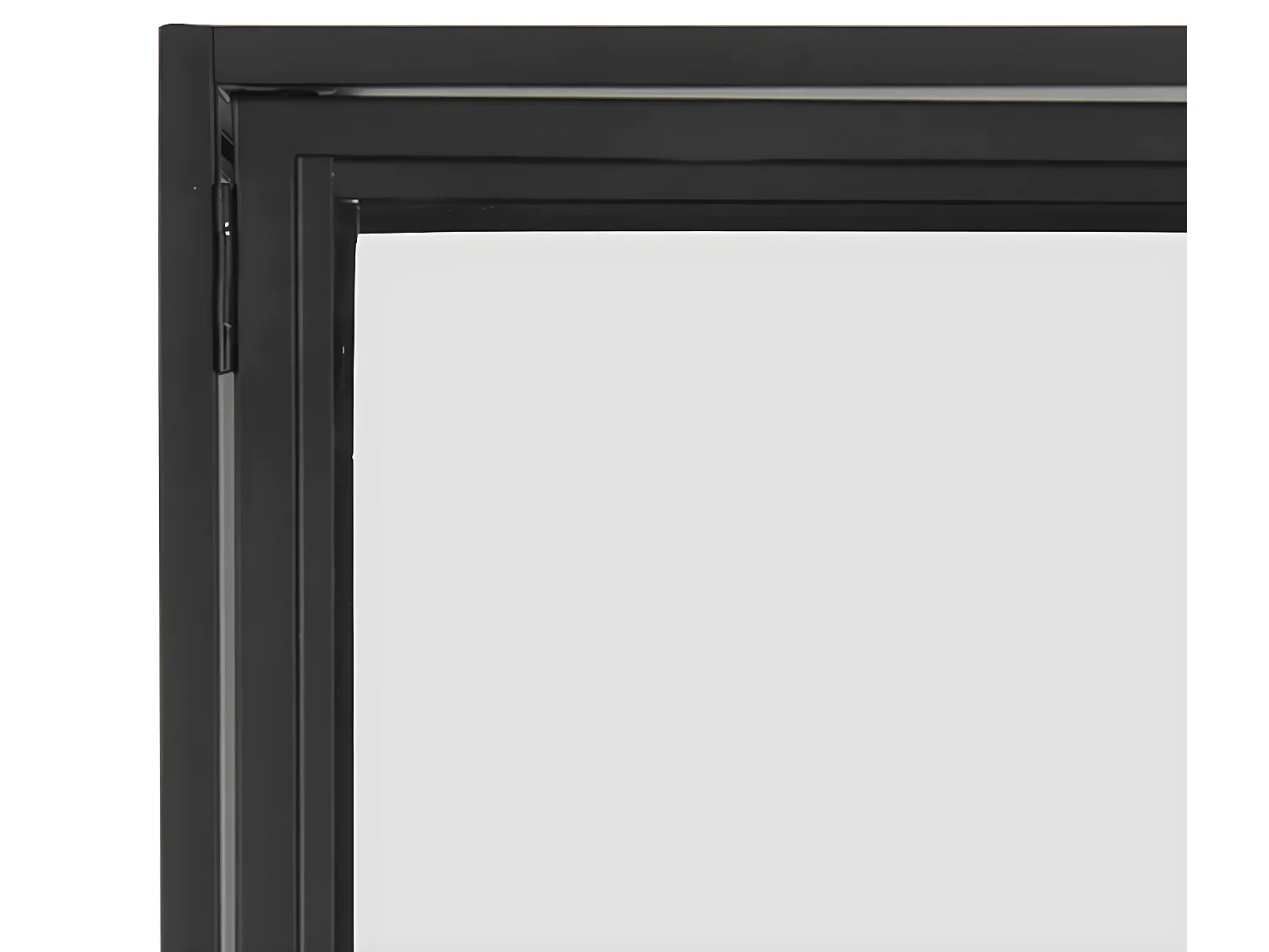 Sea vitrinekast A, 2 glazen deuren en 4 legplanken zwart.