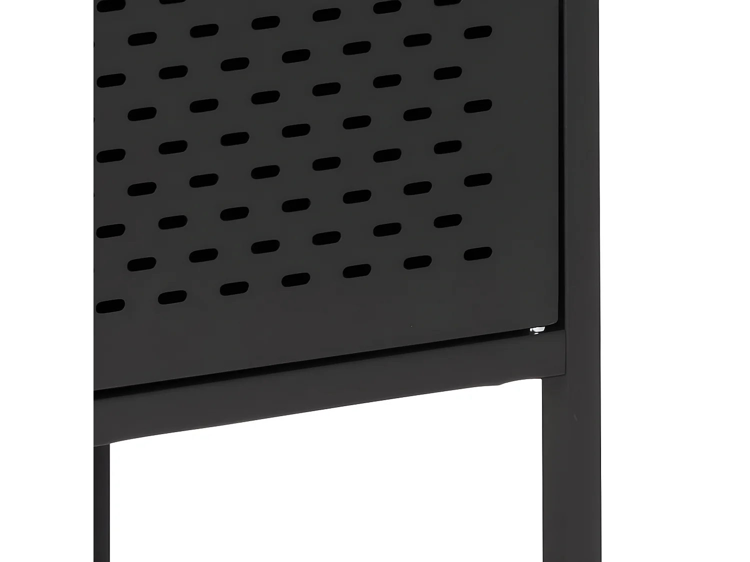 Newbor vitrinekast met 2 metalen gaasdeuren zwart.